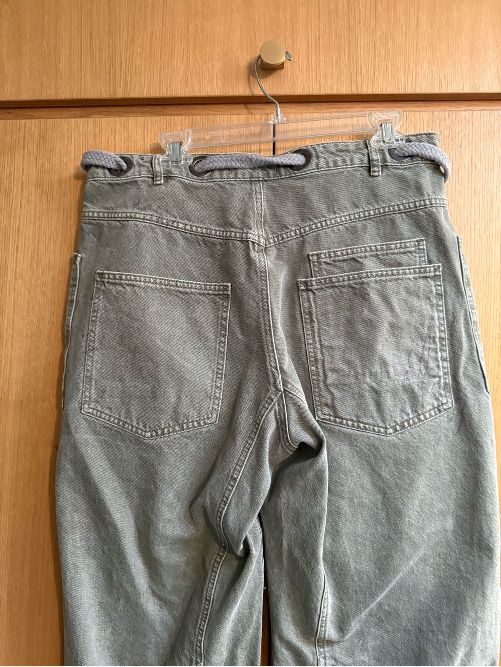Free People “we the free” Moxie pull on barrel jean in “army” - Picture 13 of 13